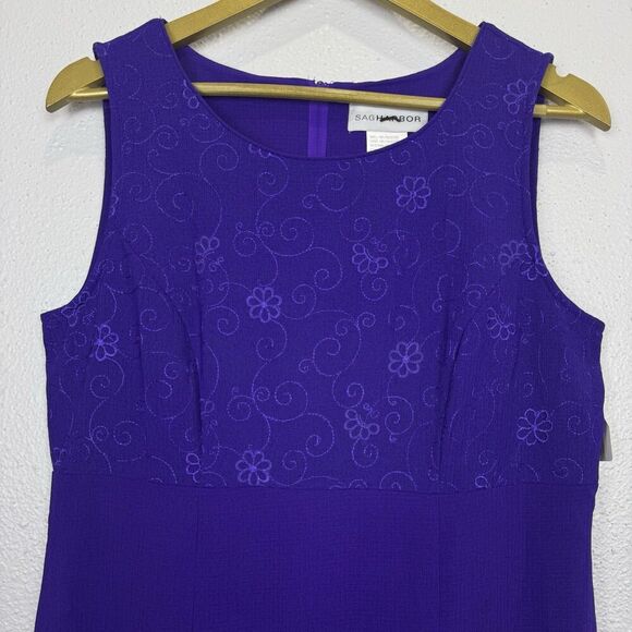 Vintage Sag Harbor Floral Embroidered Babydoll Maxi Dress Size 8 Fairy Boho NEW - Picture 2 of 8